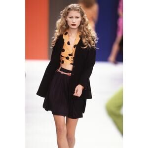 Todd Oldham Long Single-Button Blazer / Mini Dress - Black - S